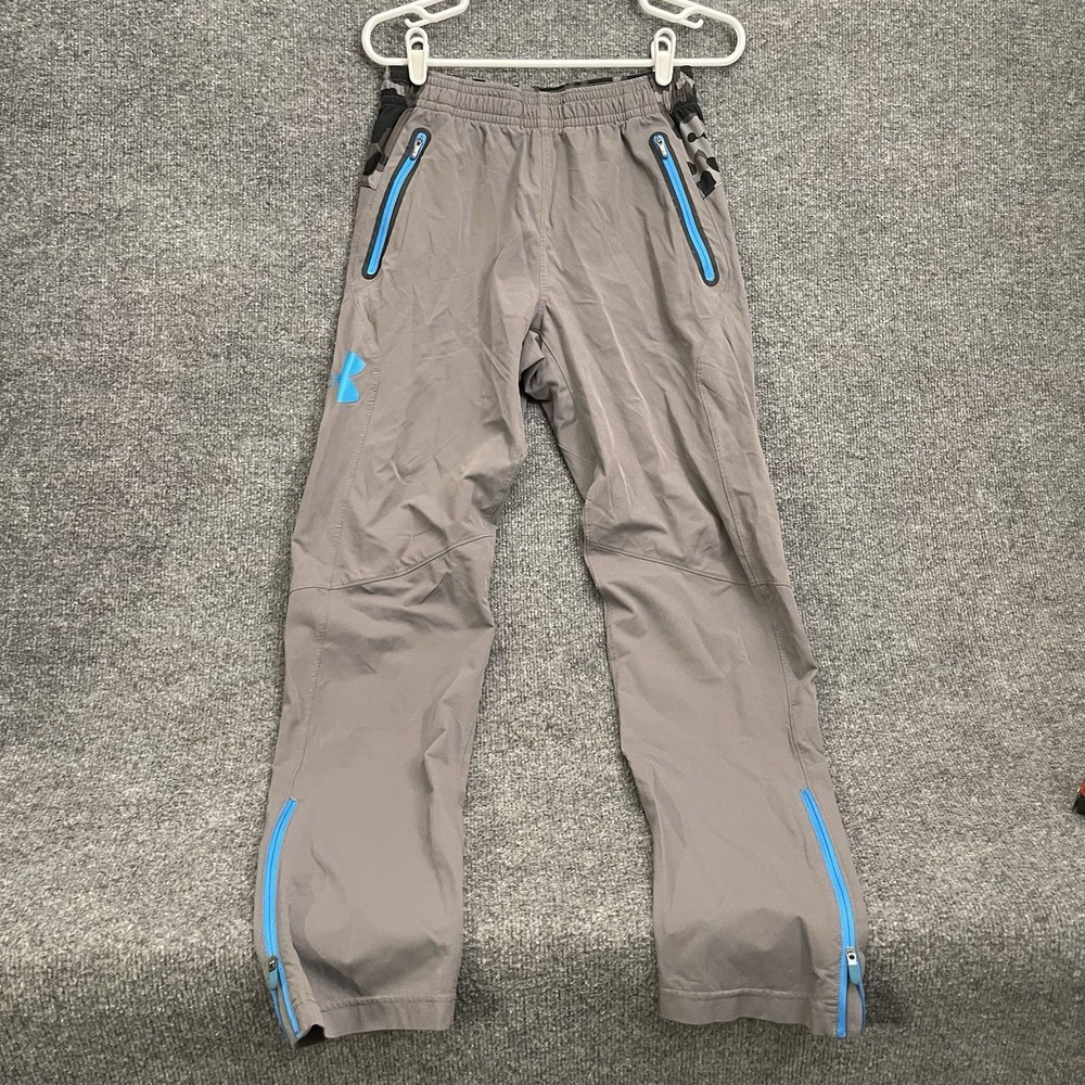 Under Armour Pants Mens Sz S Gray Camo Ankle Zip Workout Training